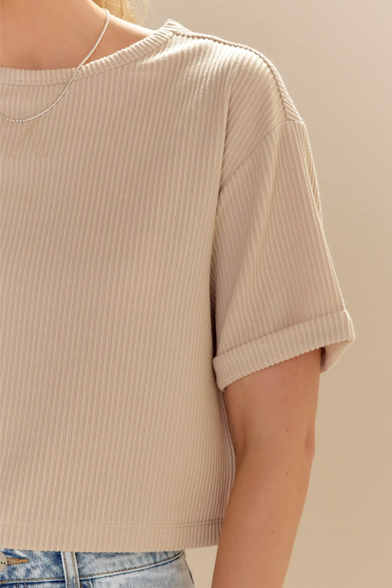 Chrissy Boxy Soft Rib Knit Top | francesca's®