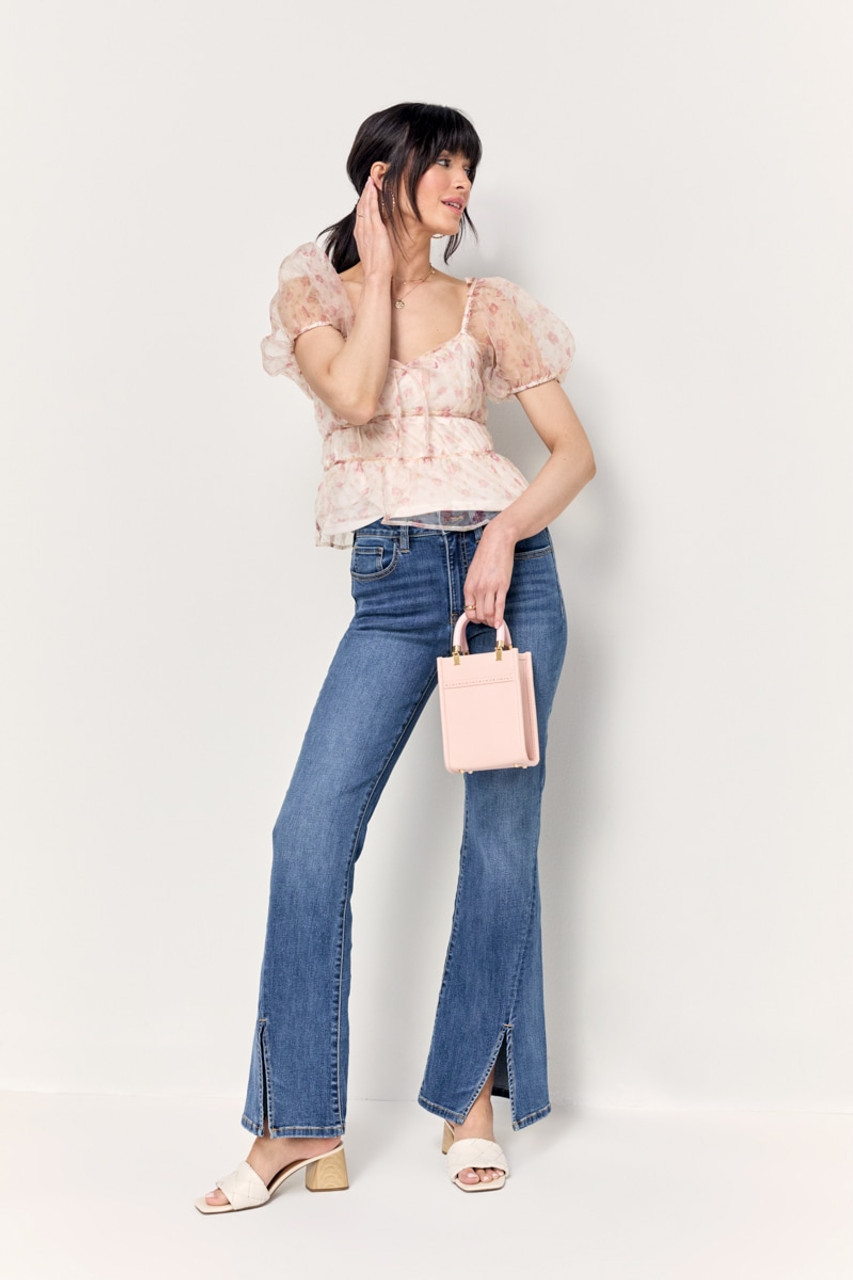 Lisa Organza Puff Sleeve Blouse