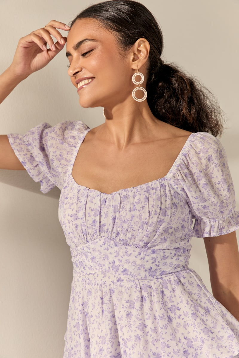 Jill Floral Ruffle Mini Dress | francesca's®