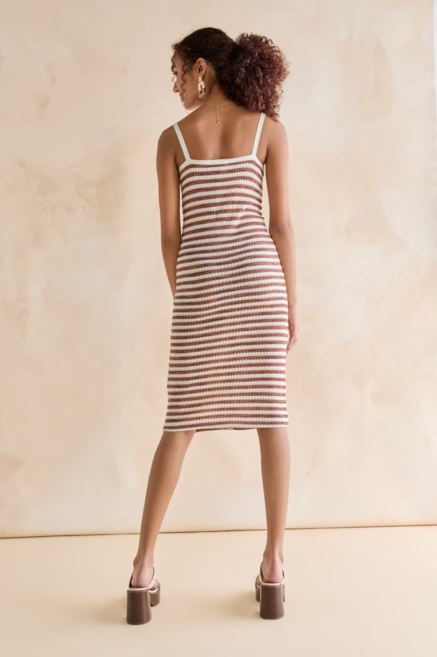 Alma Stripe Knit Midi Dress