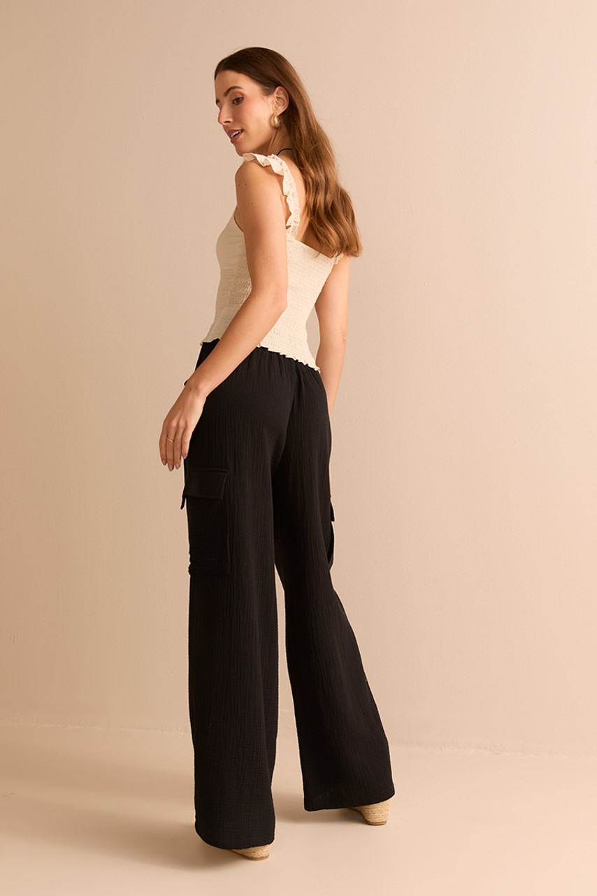 カーゴパンツ No.0955 P cago cotton bending PT (3color) Carole Gauze Cargo Pants