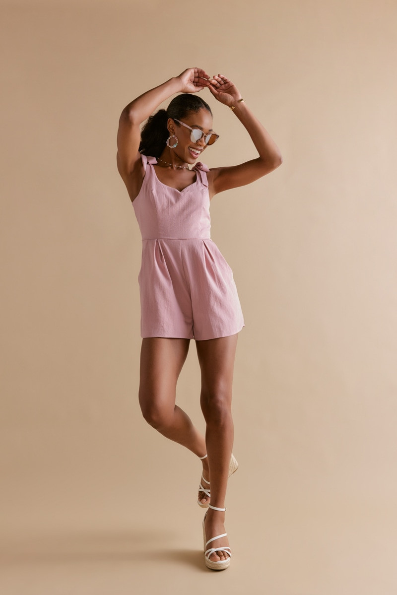 halter linen blend mini dress Mykonos Muse Linen-Blend Mini Dress XS / blue