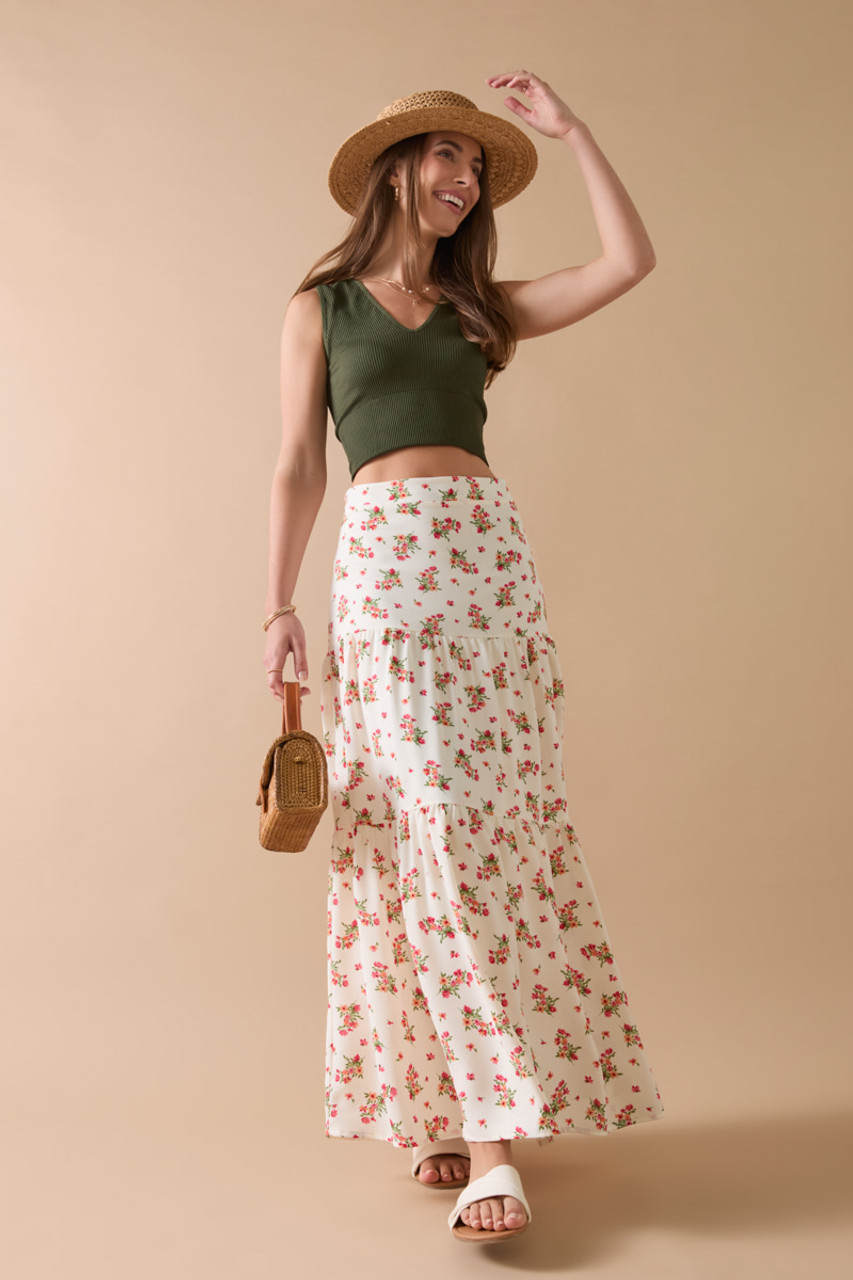 FOXEY Skirt”Diana” 40 Courtney Clip Dot Maxi Skirt