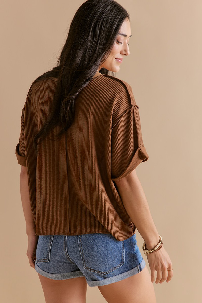 トップス shoulder notch finger hole rib knit BLACK BY MOUSSY | finger hole rib knit tops (ニット ) |SHEL