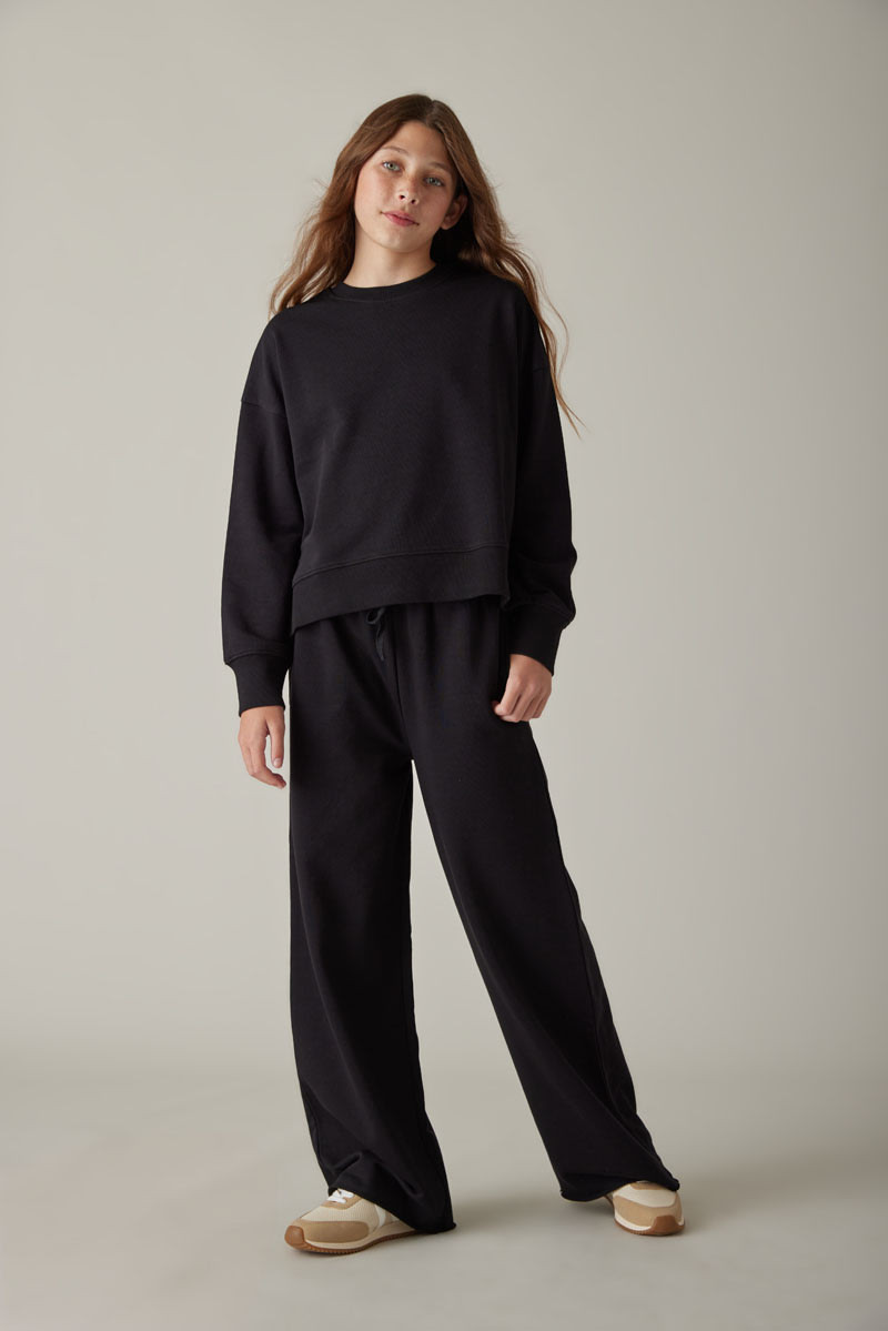 Hello Franki Kaitlin Solid Wide Leg Sweatpa For Girls