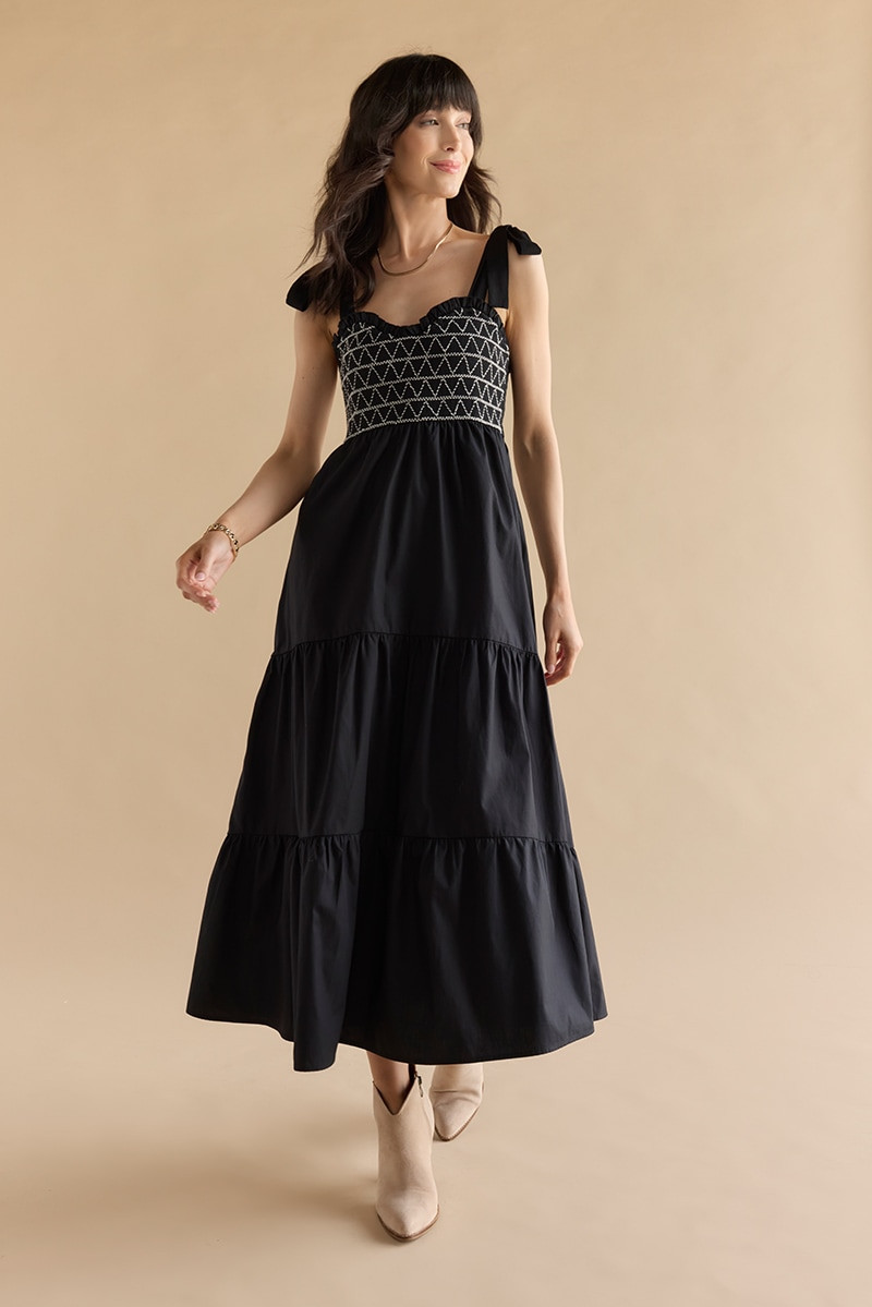 chinese dress ladies The McCall Bow Tie Strap Maxi Dress Extra Small main image 0