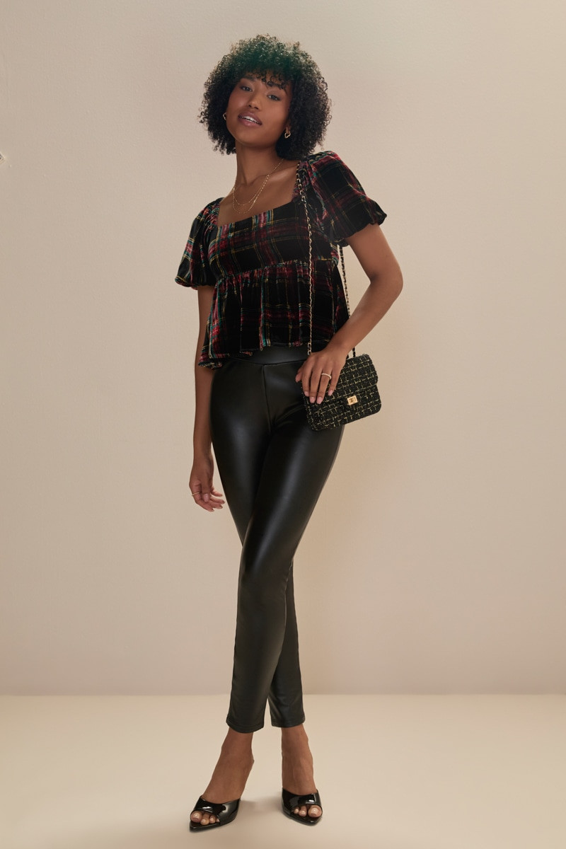 The Viola Blouse (Black & Grey floral) main image 1