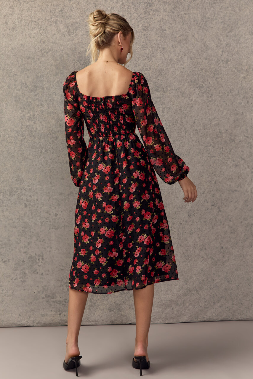 chinese dress ladies Baltic Born Womens Kamila Tulle Maxi Dress | Navy Abstract Floral main image 1