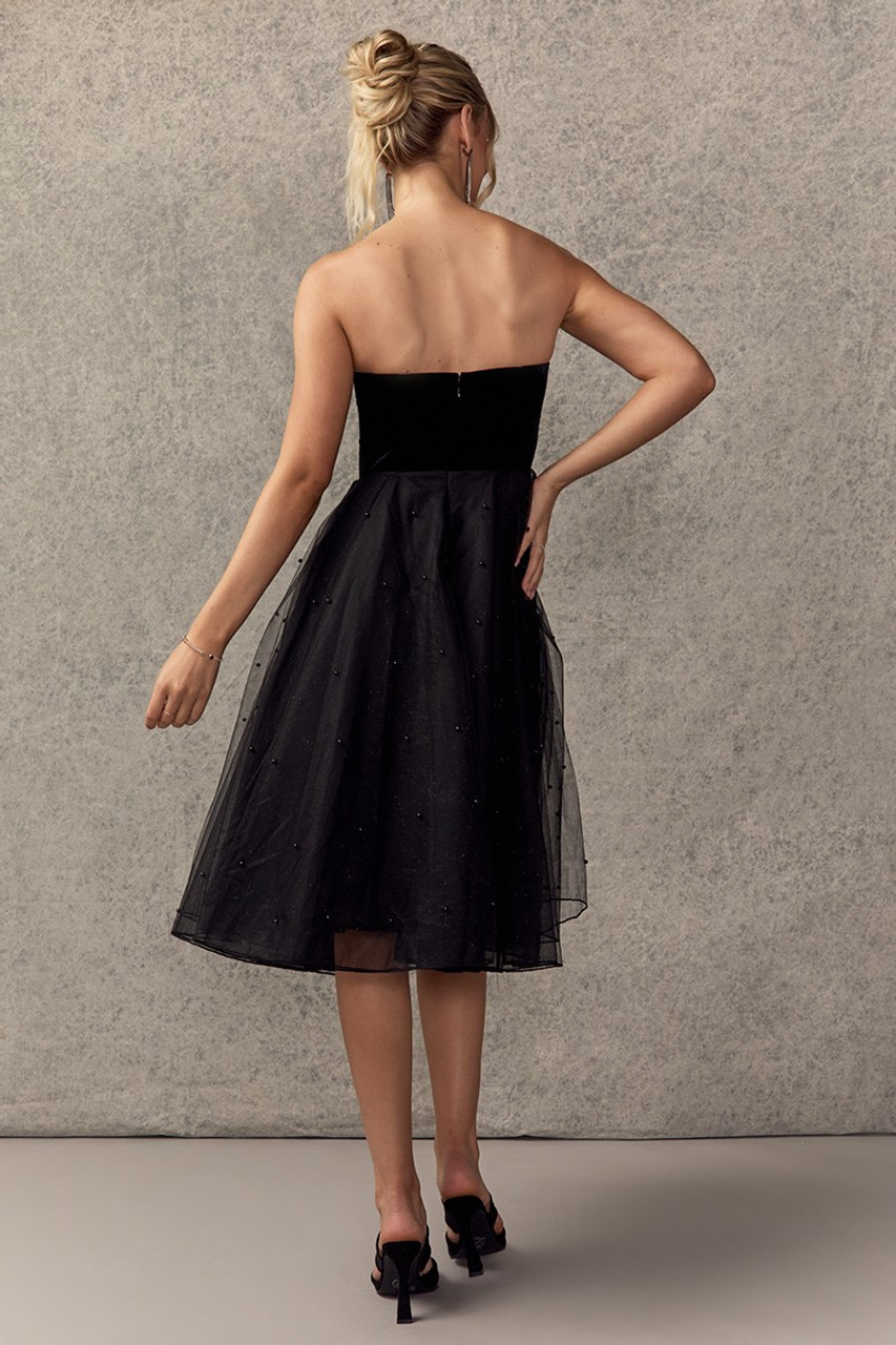herlipto Marylebone Pearl Midi Dress M 黒 herlipto Marylebone Pearl Midi Dress M 黒