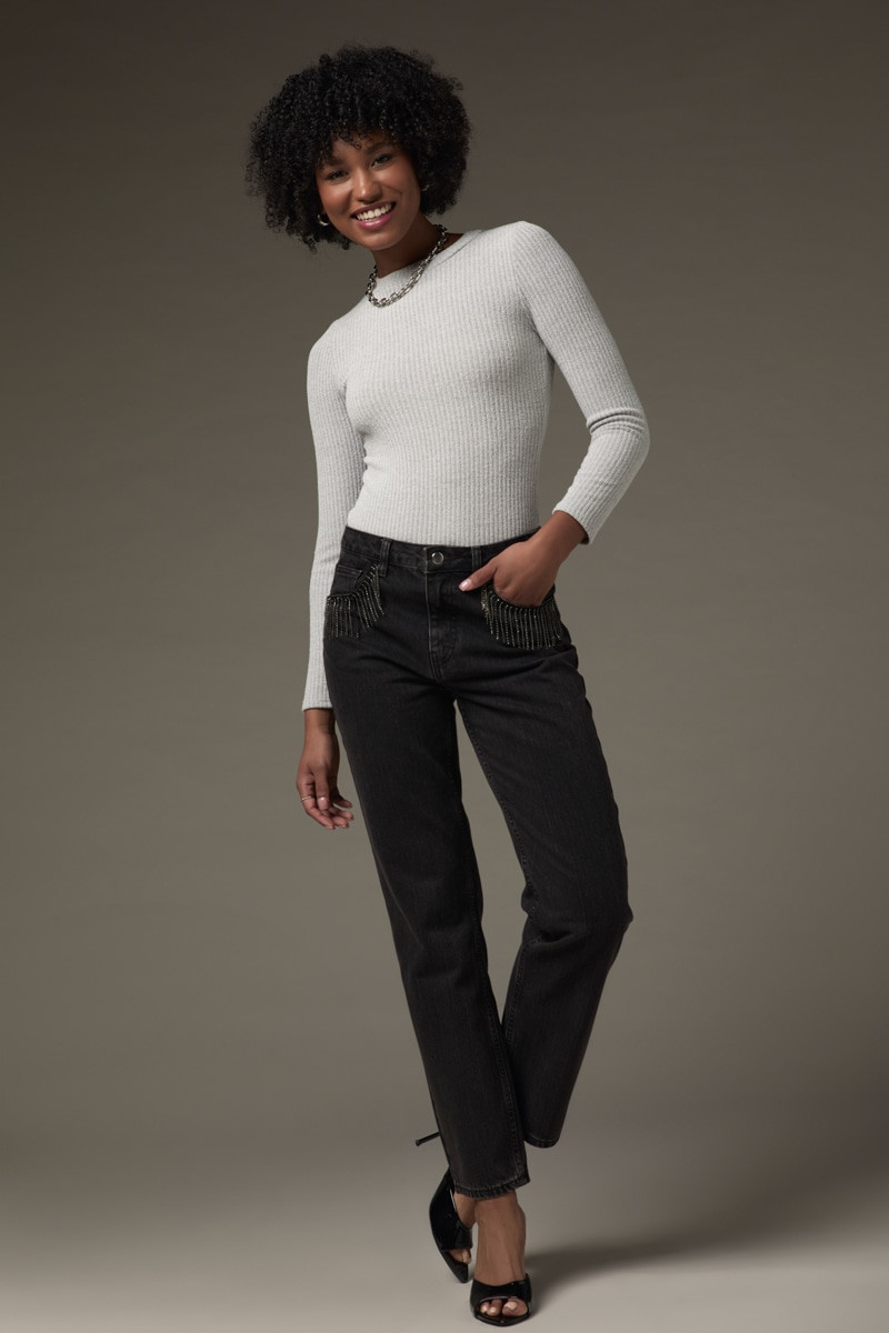 Vickie Fringe Pocket Denim Jeans | francesca's®