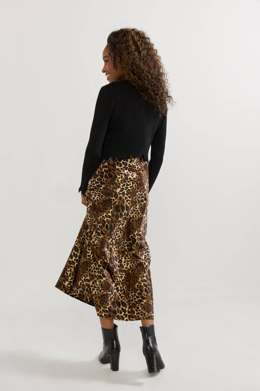 ★PHER★ MET Flower Sweatshirt & Skirt Set Holly Sweater And Cheetah Maxi Skirt Set | francesca's®