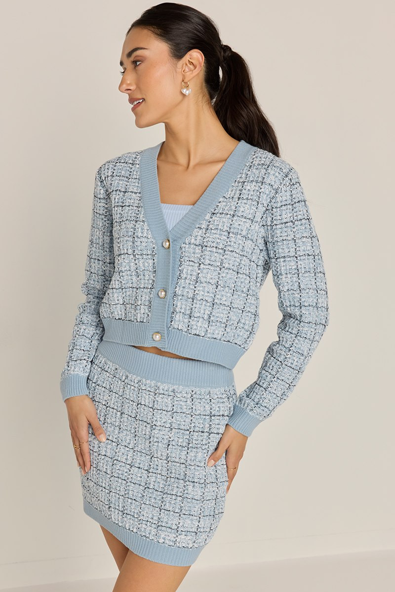 Lara Tweed Plaid Mini Skirt | francesca's®