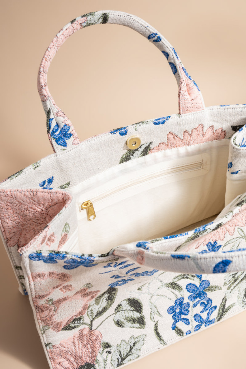 Kathryn Floral Canvas Tote Bag | francesca's®