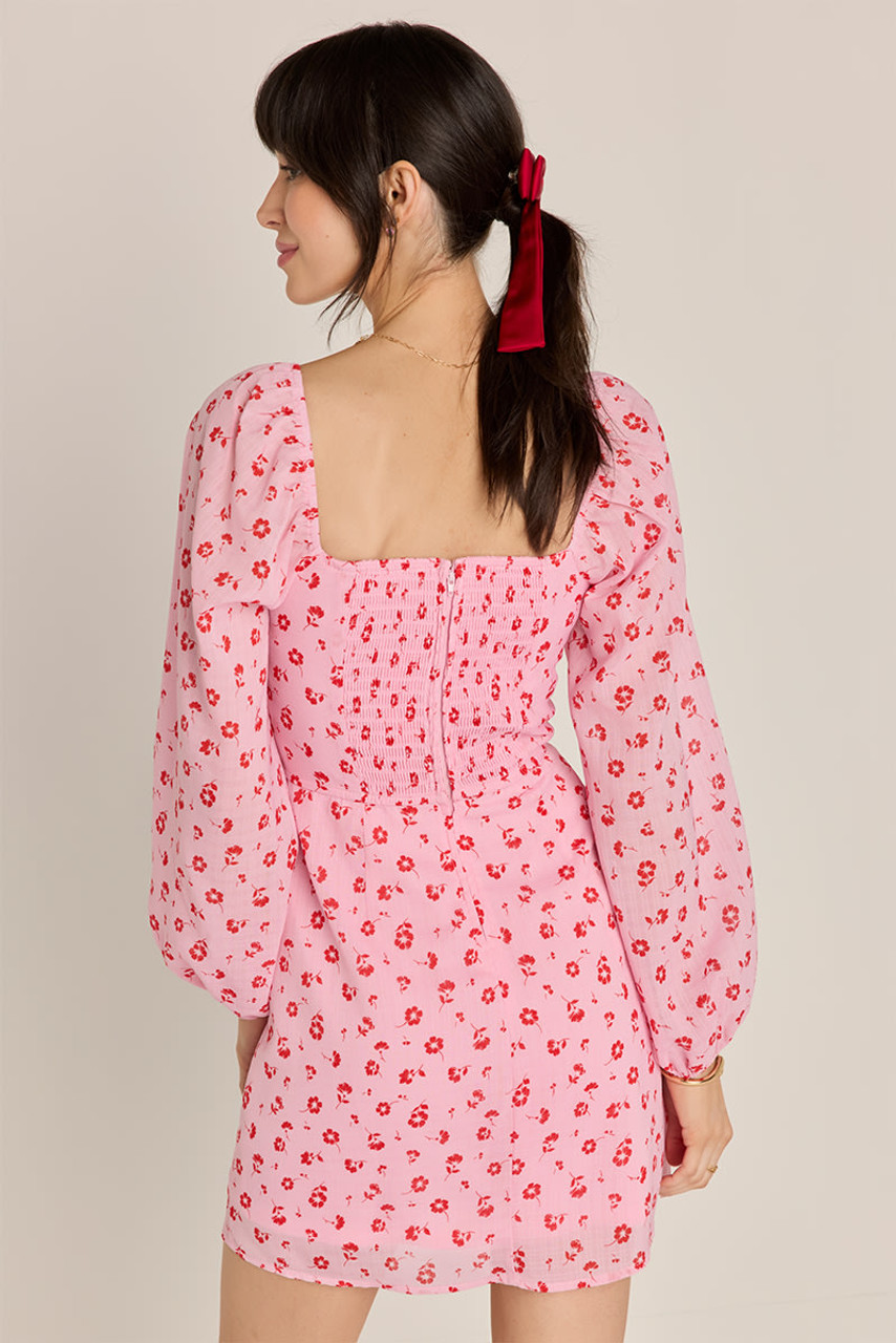Mary Lace Trim Sweetheart Mini Dress | francesca's®