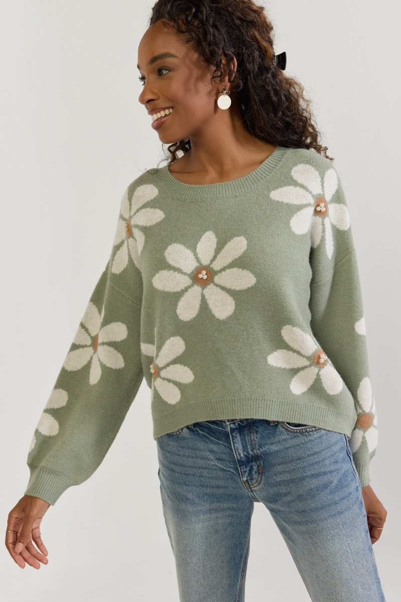 machatt forme pullover flower ブラック machatt forme pullover flower