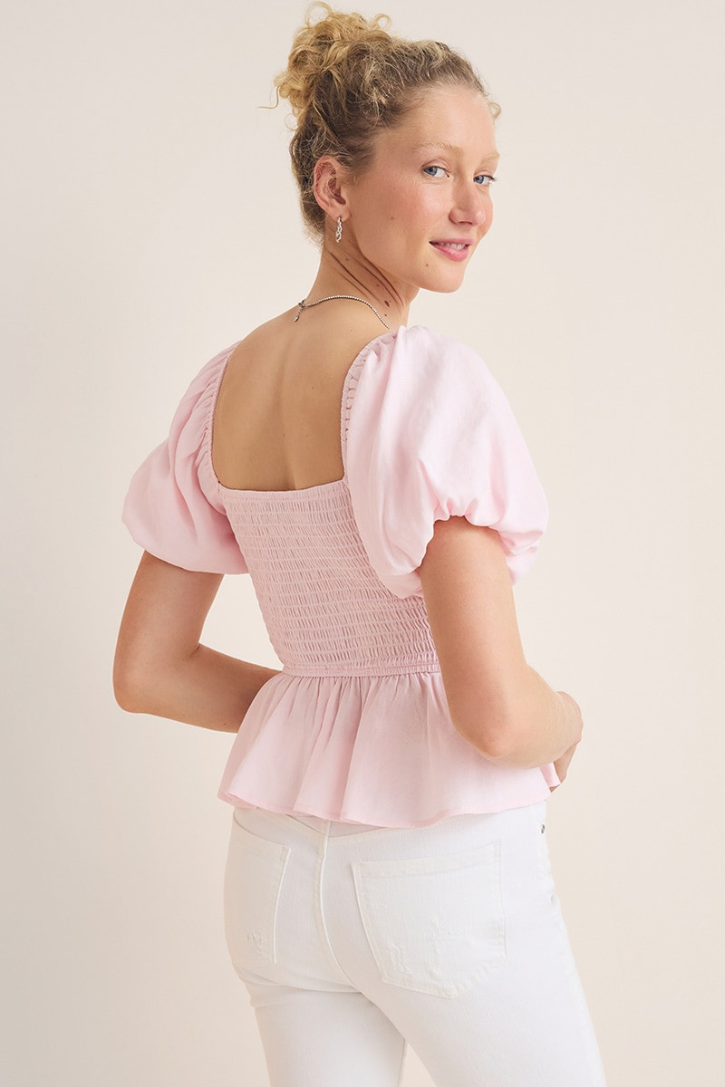 今季ロージーモンスター☆trimming puff blouse パフスリーブ Chesty - 今季ロージーモンスター☆trimming puff blouse パフスリーブ