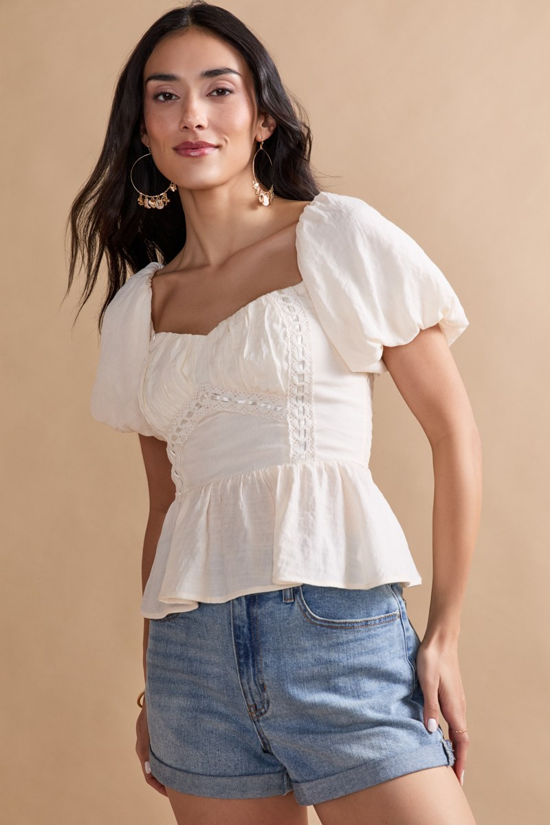 Georgia Puff Sleeve Blouse | francesca's®