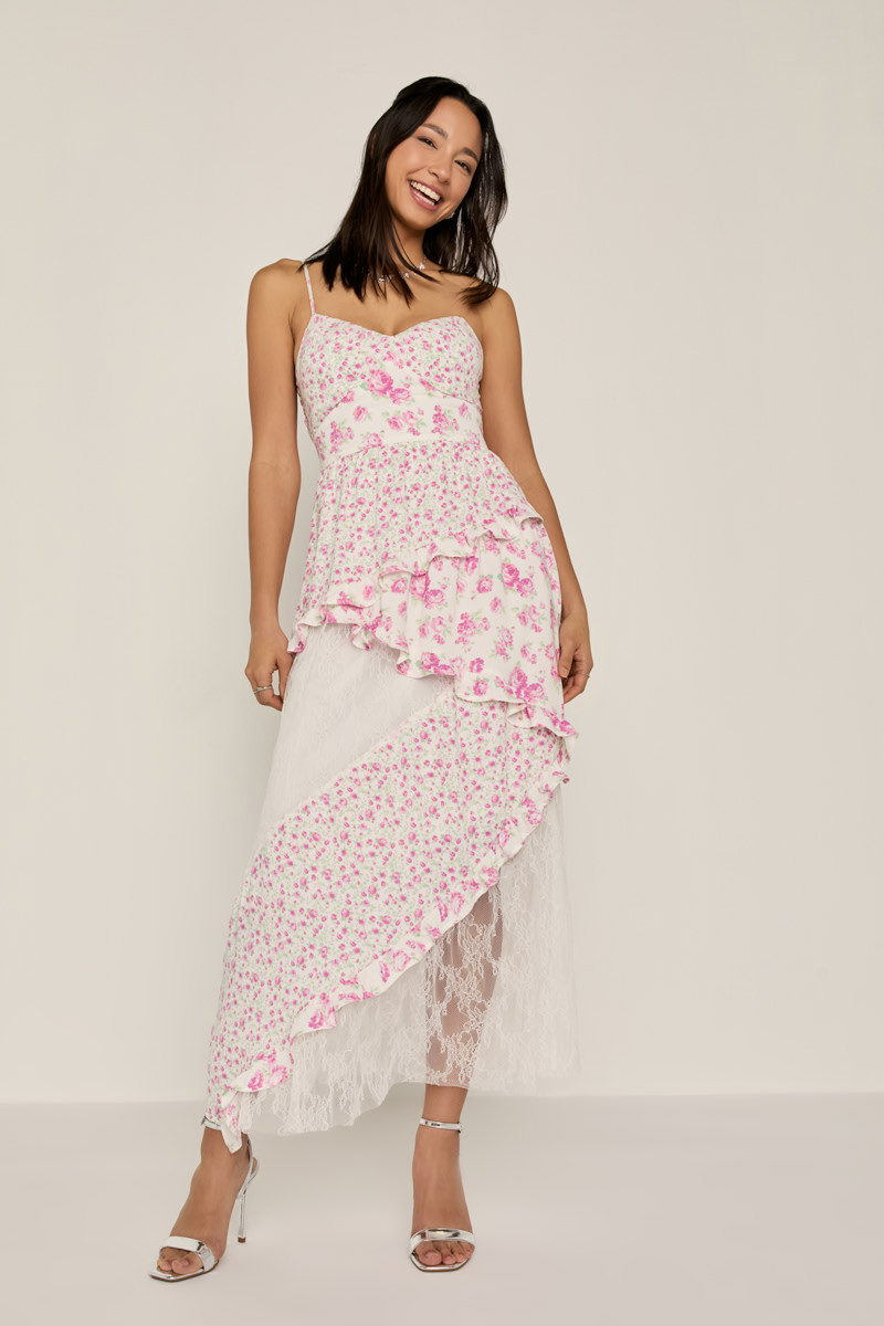 sachin and babi light blue dress Asymmetrical crochet maxi dress White For Women main image 0