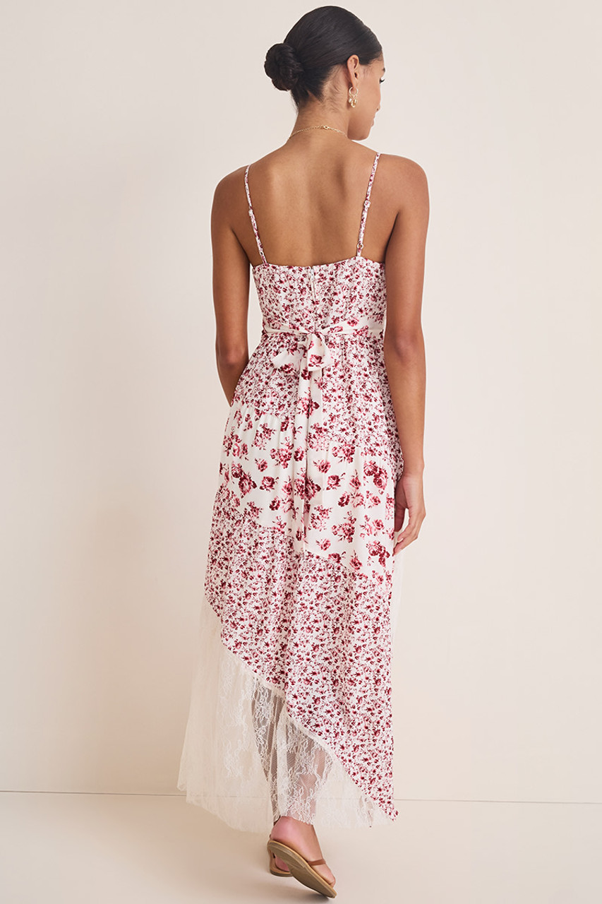 Alice Floral Asymmetrical Maxi Dress | francesca's®