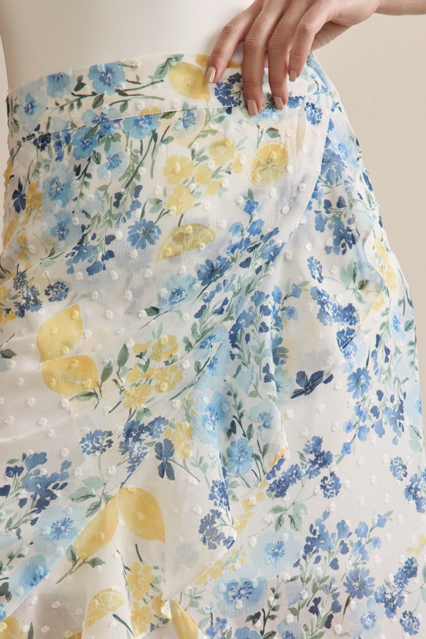 Elise Floral Wrap High-Low Skirt | francesca's®