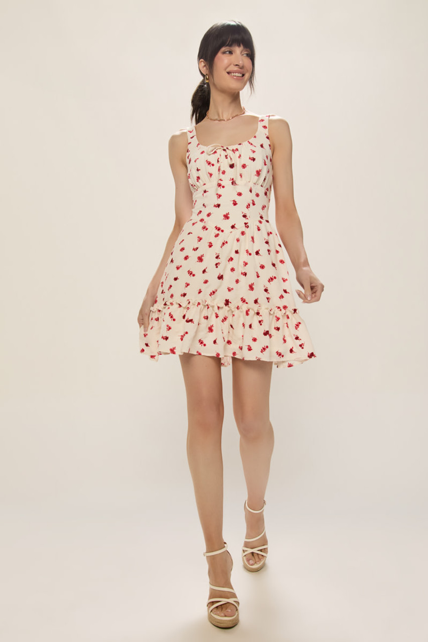 Julia Floral Ruffled Mini Dress