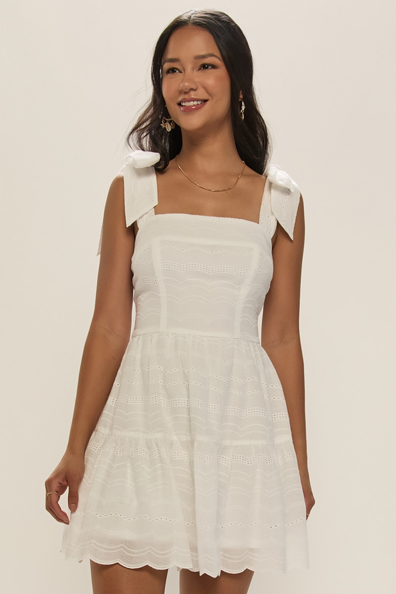 sachin and babi light blue dress Erika Blue Eyelet Strapless Mini Dress