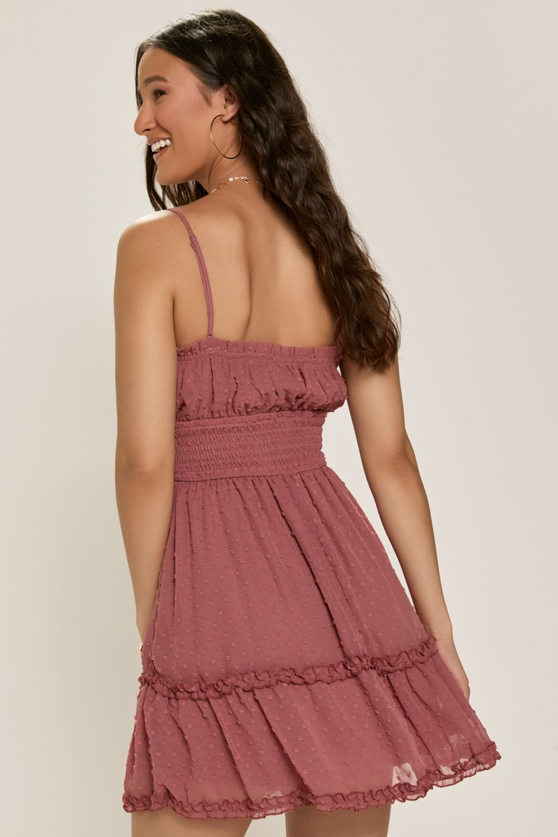 Ezra Clip Dot Mini Dress