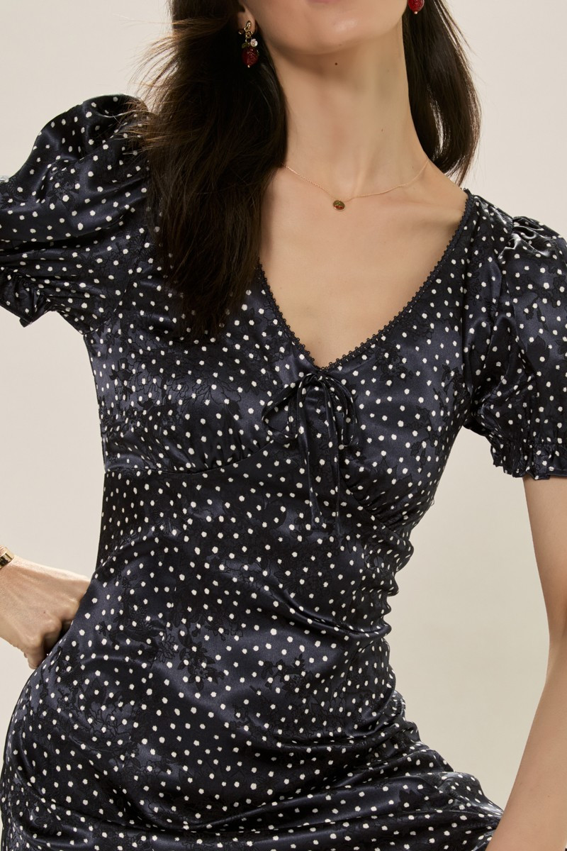 Alicia Polka Dot Midi Dress