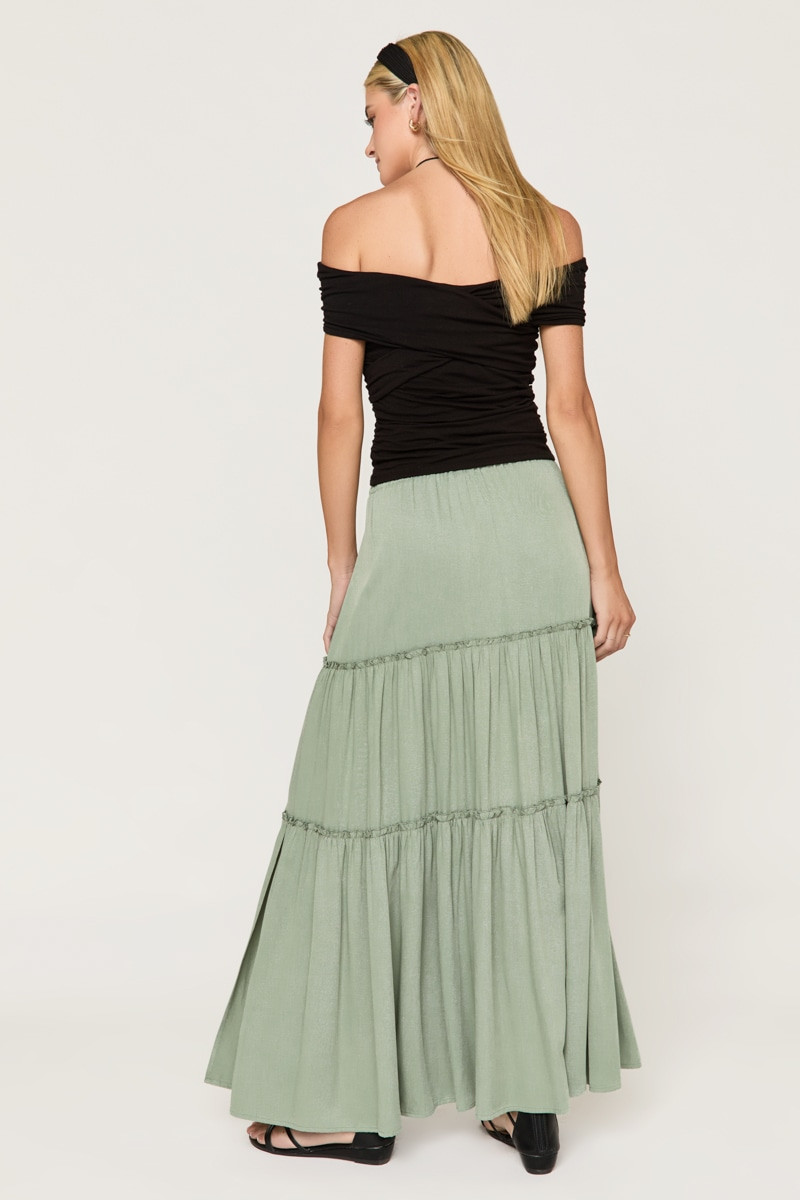 Lilly Ruffle Tiered Maxi Skirt