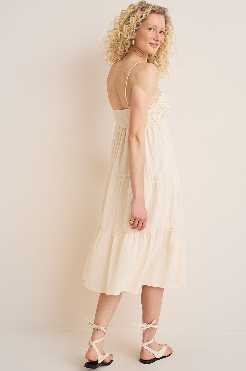 Jemma Crochet Empire Midi Dress