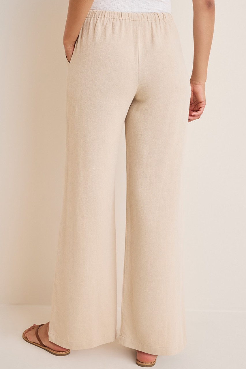【2plan】Claire Wide Fit Pants Ally Wide Leg Linen Pants