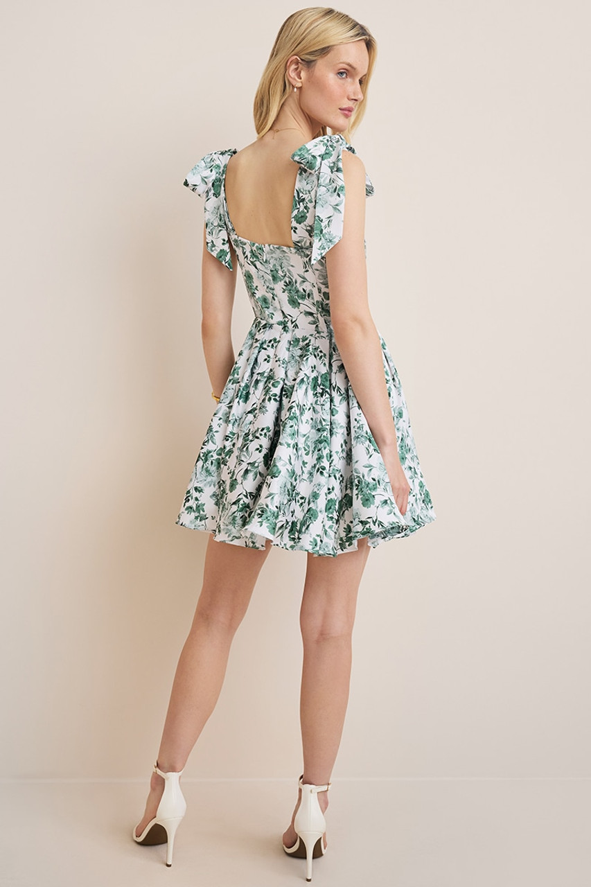 ワンピース AND MARY Jozy ribbon flare mini dress Maribel Lace Front Drawstring Mini Dress | Sailor Red/Multi