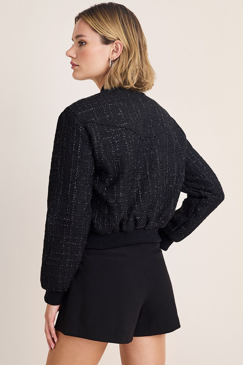 Hailey Tweed Bomber Jacket