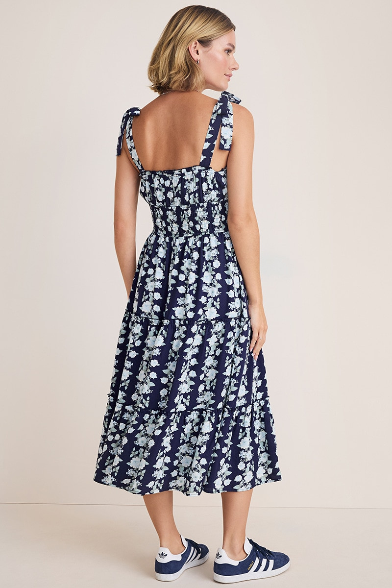 Tara Tiered Floral Midi Dress