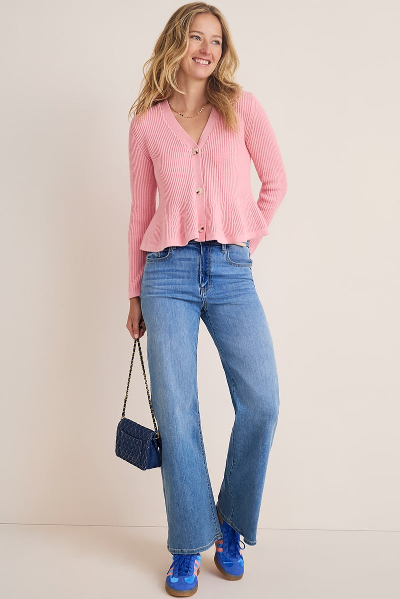 the toe Rosen Peplum Cardigan｜Rosen Peplum Cardigan – THE TOÉ