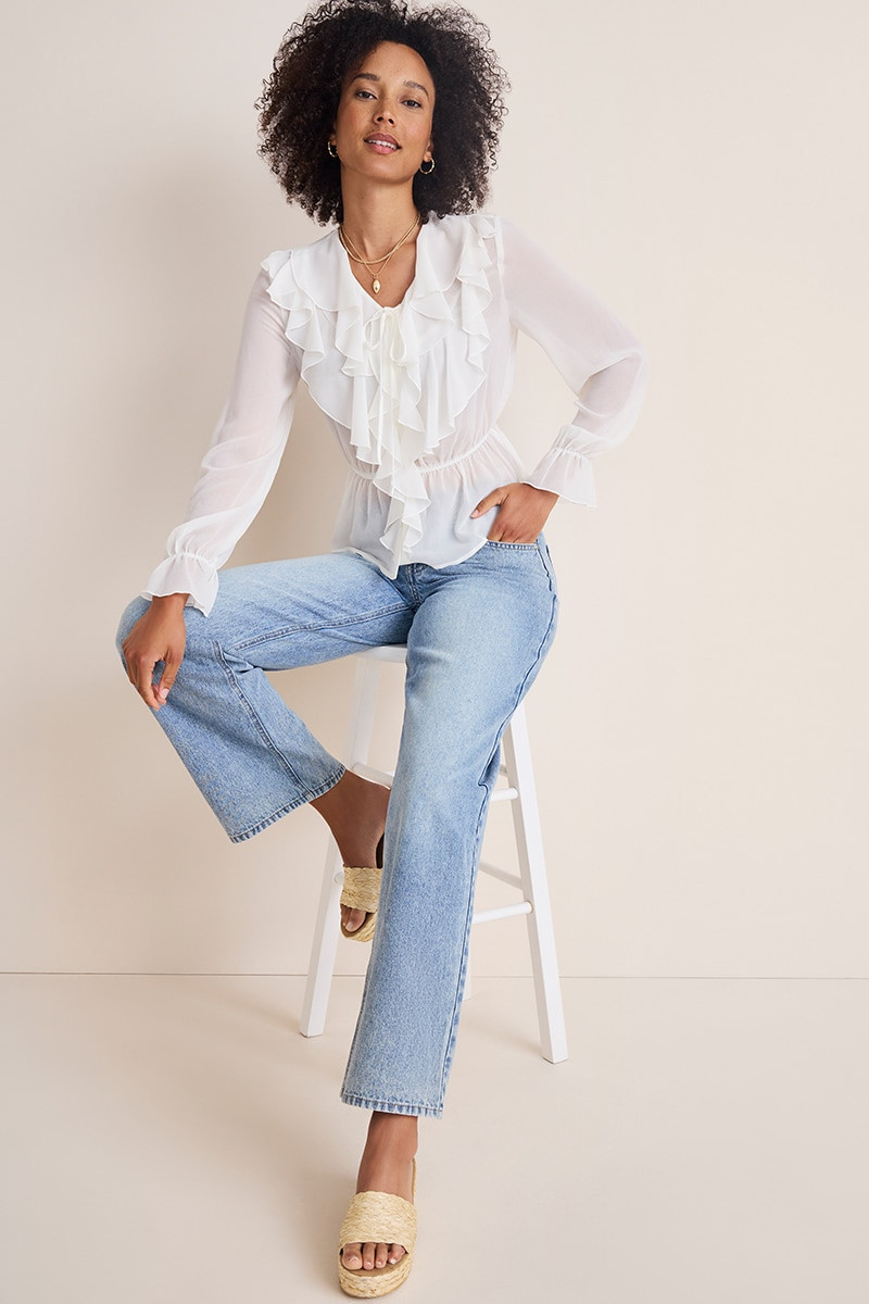 Gabbie Ruffle Front Blouse