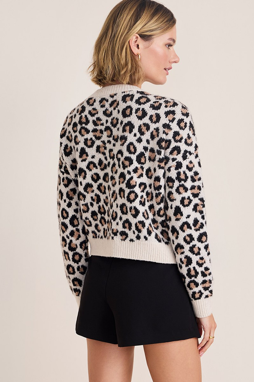 Elisa Leopard Tie Front Cardigan
