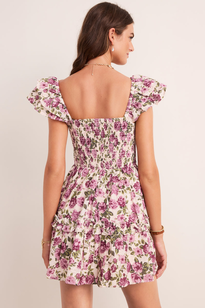 Mary Floral Tiered Mini Dress