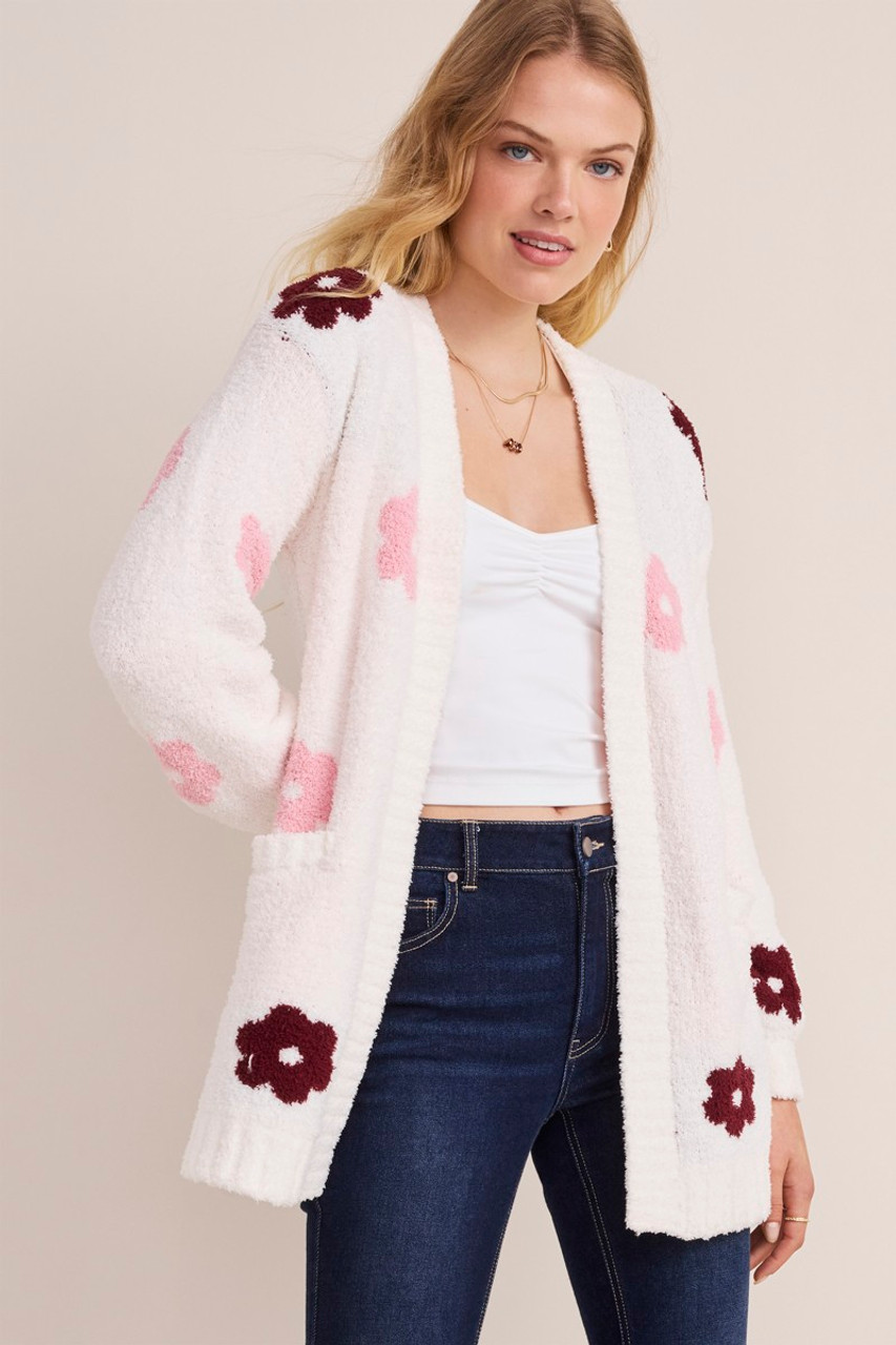 Treat ürself Rose flower motif cardigan Rose flower motif cardigan | ファッション通販サイト NUGU