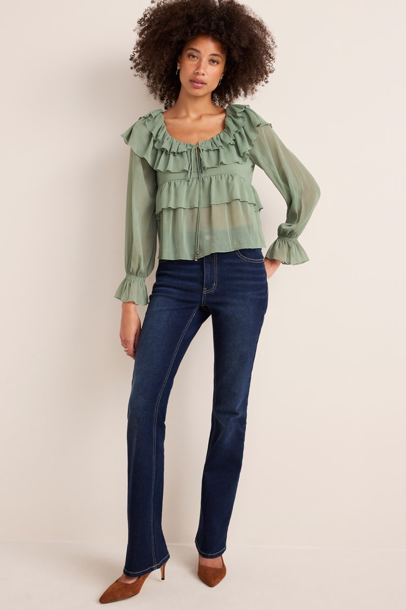 Carmella Ruffle Tiered Blouse