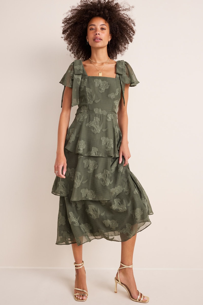 slim fit dress slacks Francesca Floral Black Gold Maxi Dress – Lucy Rose main image 1