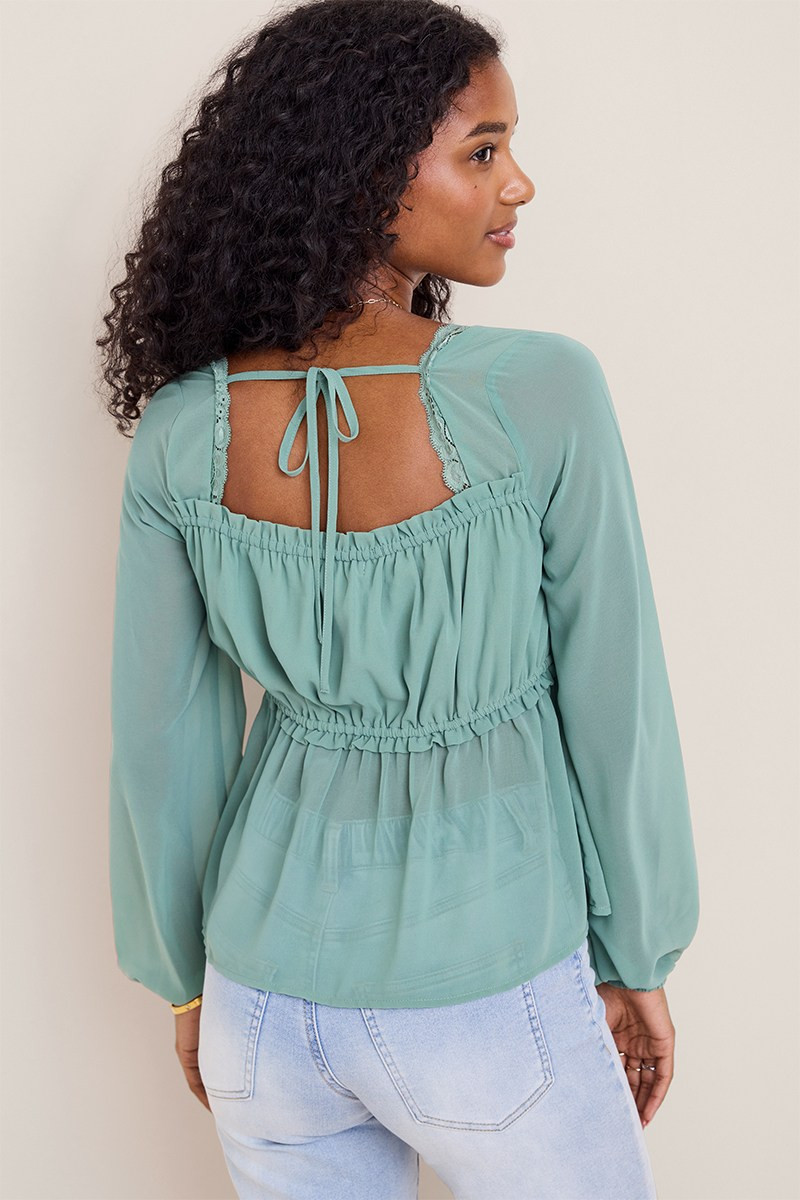 Sherry Front Tie Blouse