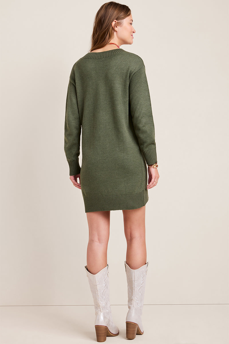 lulus lime green dress Plus Size Surplice Mini Sweater Dress in Merlot main image 1