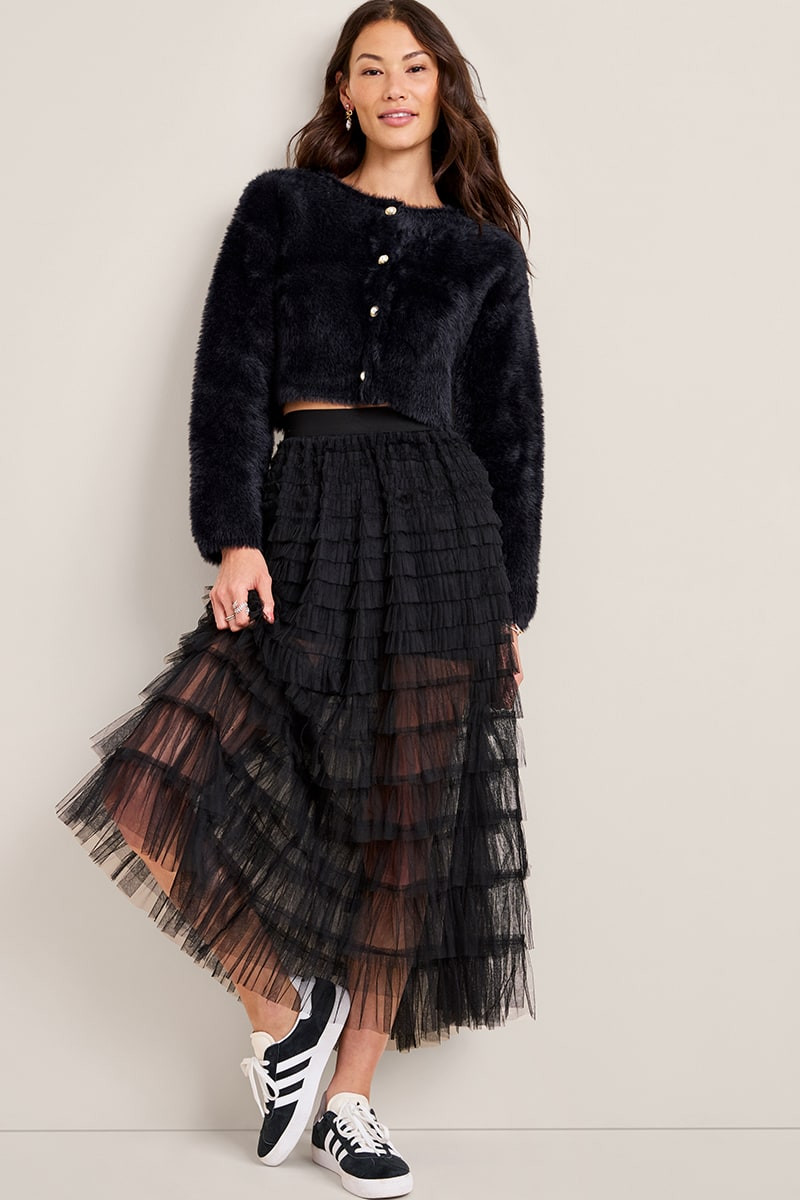 Rachael Tiered Tulle Maxi Skirt
