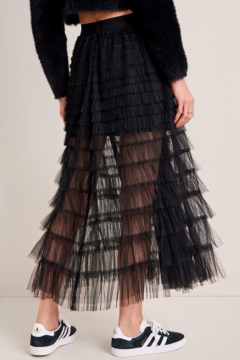 Rachael Tiered Tulle Maxi Skirt