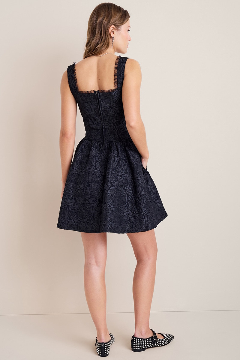 Alice Ruffled Jacquard Mini Dress