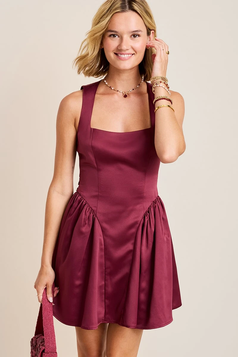 bow back satin dress Goddiva Off Shoulder Back Satin Bow Scuba Maxi Dress