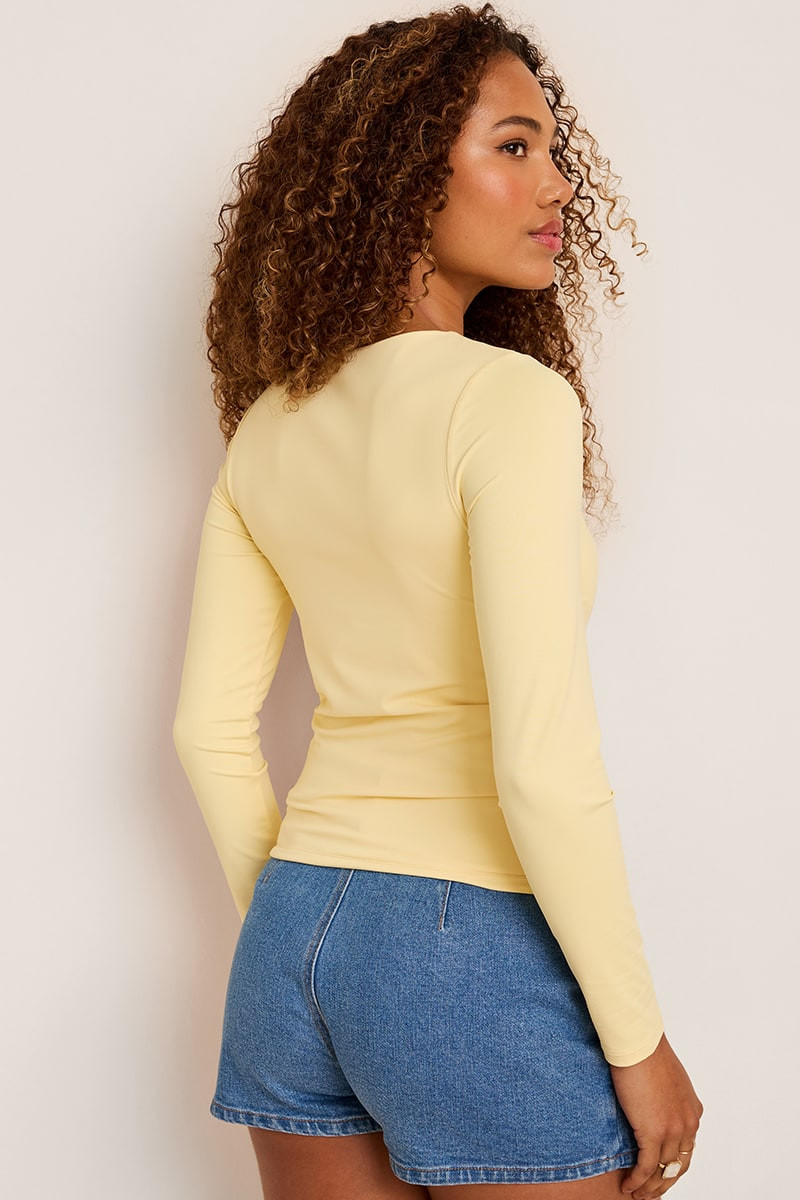 yummi By Francesca'S Crewneck Long Sleeve Top
