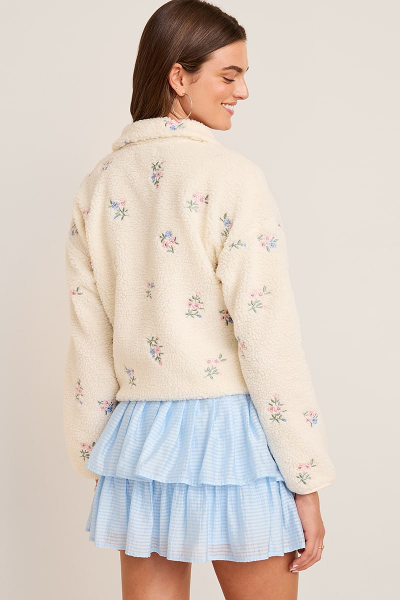 Selena Floral Quarter Zip Pullover
