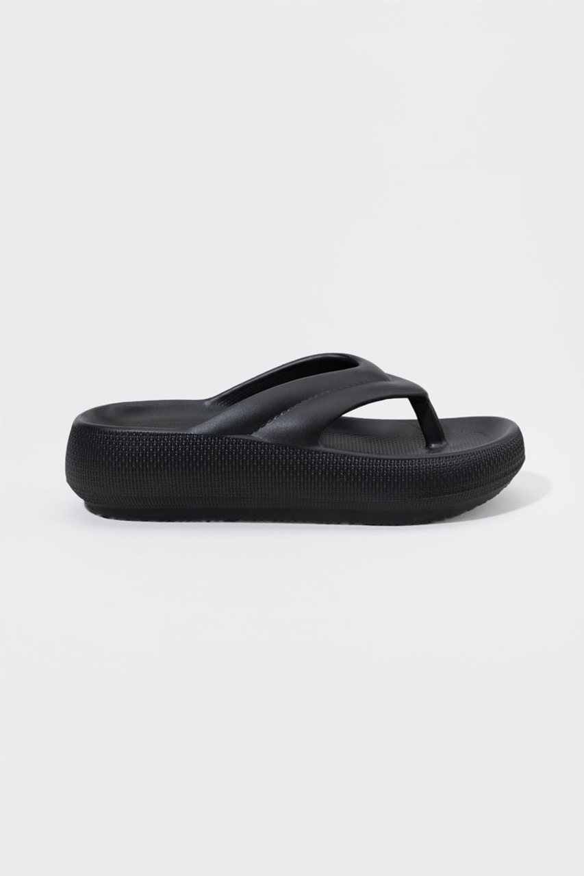Chunky Platform Puffed Thong Flip Flop Sandals 